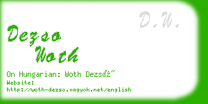 dezso woth business card